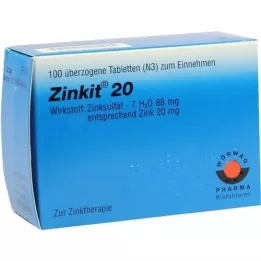 ZINKIT 20 överdrivna tabletter, 100 st