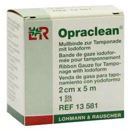 OPRACLEAN Gasbinda för tampong med jodoform 2 cm x 5 m, 1 st