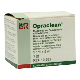 OPRACLEAN Gasbinda för tampong med jodoform 5 cm x 5 m, 1 st