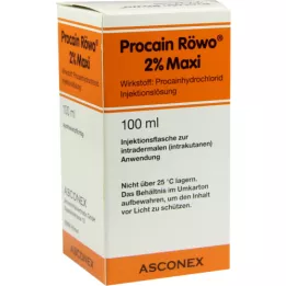 PROCAIN Röwo 2% maxi injektionsflaskor, 100 ml