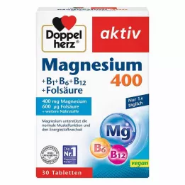 DOPPELHERZ Magnesium 400 mg tabletter, 30 st