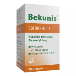 BEKUNIS Bisacodyl Dragees 5 mg magsäcksresistenta tabletter, 80 st