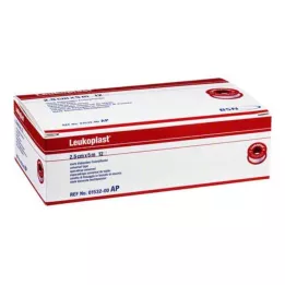 LEUKOPLAST 2,5 cmx5 m, 12 stycken