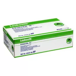LEUKOSILK 2,5 cmx5 M, 12 st