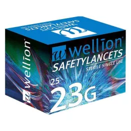WELLION Safetylance 23 g säkerhetsklocka., 25 st