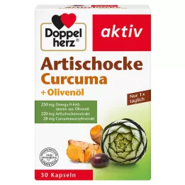 DOPPELHERZ Kronärtskocka+Olivolja+Curcuma kapslar, 30 st