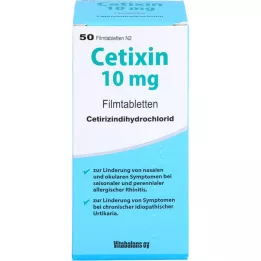 CETIXIN 10 mg filmbelagda tabletter, 50 st