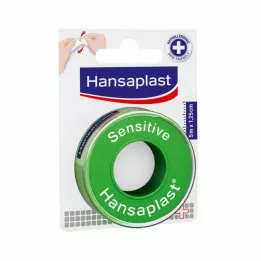 HANSAPLAST Fixeringsplåster Känslig 1,25 cm x 5 m, 1 st