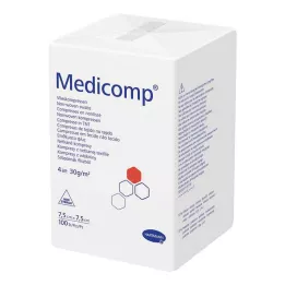 MEDICOMP Nonwoven komp. icke-steril 7,5x7,5 cm 4-lagers, 100 st