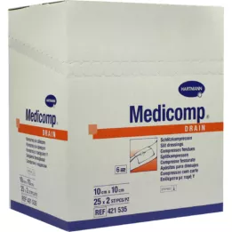 Medicomp Avlopp Kompresser 10x10 cm steril, 25x2 st