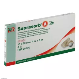 SUPRASORB A+Ag Antimik.Cal.Alginate Compr.10x20 cm, 5 st