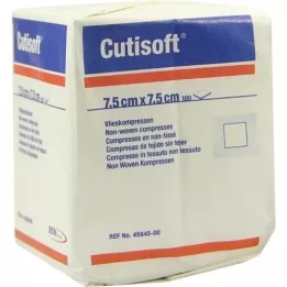 CUTISOFT VLIES COMPRESSES 7.5X7.5 CM UNSTERIL, 100 st