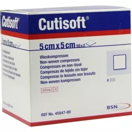 CUTISOFT Vlies Compress 5x5 cm Sterile, 50x2 st