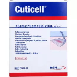 CUTICELL Salvkompresser 7,5x7,5 cm, 10 st