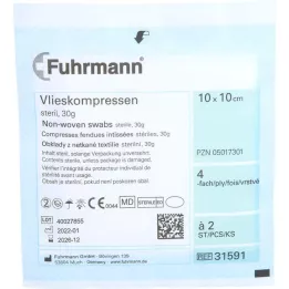 VLIESKOMPRESSEN steril 10x10 cm 4-faldig, 50X2 st