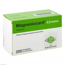 MAGNESIOCARD 2,5 mmol filmdragerade tabletter, 200 st