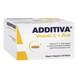 ADDITIVA Vitamin C+Zink depåkapslar, kampanjpaket, 80 st