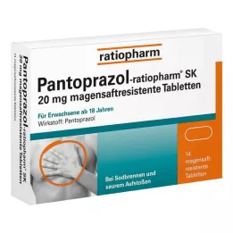PANTOPRAZOL-ratiopharm SK 20 mg magsäcksresistenta tabletter, 14 st