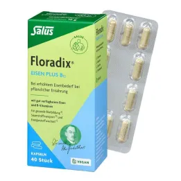 Floradix järn plus B12 veganska kapslar, 40 st