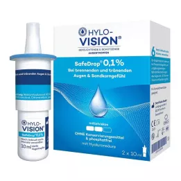 HYLO-VISION SafeDrop 0,1 % ögondroppar, 2X10 ml
