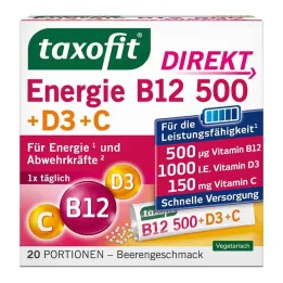 Taxofit Energy B12 500 + D3 + C Direktgranulat, 20 st