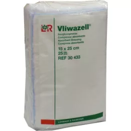 VLIWAZELL Absorberande kompresser icke-sterila 15x25 cm, 25 st