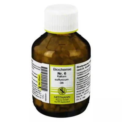 BIOCHEMIE 6 Kalium sulfuricum D 6 tabletter, 400 st BIOCHEMIE 6 Kalium sulfuricum D 6 tabletter, 400 st