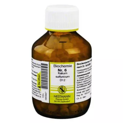 BIOCHEMIE 6 kaliumsulfuricum D 12 tabletter, 400 st BIOCHEMIE 6 kaliumsulfuricum D 12 tabletter, 400 st