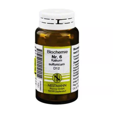 BIOCHEMIE 6 kaliumsulfuricum D 12 tabletter, 100 st BIOCHEMIE 6 kaliumsulfuricum D 12 tabletter, 100 st