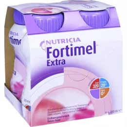FORTIMEL Extra jordgubbsmak, 4x200 ml