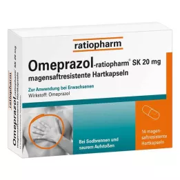 OMEPRAZOL-ratiopharm SK 20 mg gastroresistenta hårda kapslar, 14 st