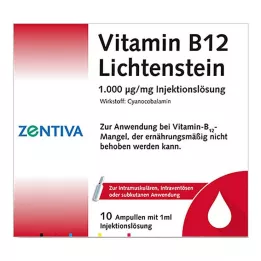 VITAMIN B12 1 000 μg Lichtenstein ampulor, 10x1 ml