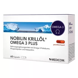 NOBILIN Krillolja Omega-3 Plus Kapslar, 60 st