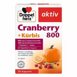 DOPPELHERZ Tranbär+Pumpa kapslar, 30 st