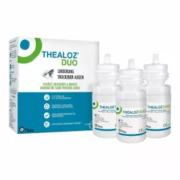 THEALOZ Duo ögondroppar, 3X10 ml