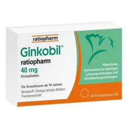 GINKOBIL-ratiopharm 40 mg filmdragerade tabletter, 60 st
