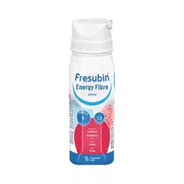 FRESUBIN ENERGY Fiber DRINK Jordgubbsdricksflaska, 4X200 ml