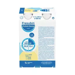 FRESUBIN PROTEIN Energi DRINK Vaniljflaska, 4X200 ml