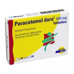 PARACETAMOL dura 500 mg tabletter, 10 st