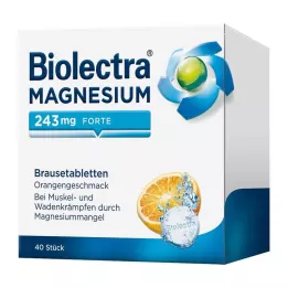 BIOLECTRA Magnesium 243 mg forte Orange brustabletter, 40 st