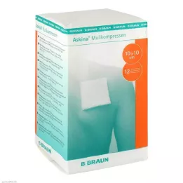 ASKINA Gaze kompresser 10x10 cm icke-sterila 12-lagers, 100 st