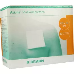 ASKINA Gaskompressar 10x20 cm icke-sterila 12-lagers, 100 st