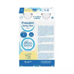FRESUBIN ENERGY Fiber DRINK Vaniljflaska, 4X200 ml