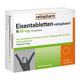 EISENTABLETTEN-ratiopharm N 50 mg filmdragerade tabletter, 100 st