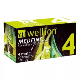 WELLION MEDFINE plus pennnålar 4 mm, 100 st