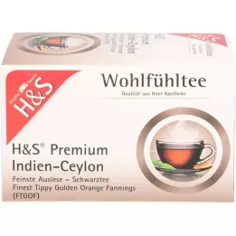 H&amp;S Black Tea Premium India Cylon Filter Bag, 20x1,8 g