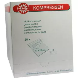 MULLKOMPRESSEN 20x25 cm steril 16-faldig, 25 st