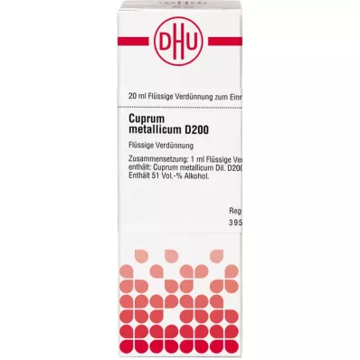 CUPRUM METALLICUM D 200 Spädning, 20 ml CUPRUM METALLICUM D 200 Spädning, 20 ml