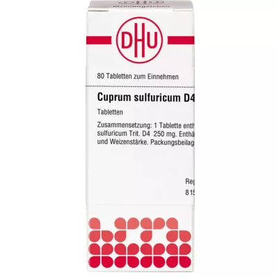 CUPRUM SULFURICUM D 4 tabletter, 80 st CUPRUM SULFURICUM D 4 tabletter, 80 st