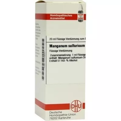 MANGANUM SULFURICUM D 12 Spädning, 20 ml MANGANUM SULFURICUM D 12 Spädning, 20 ml